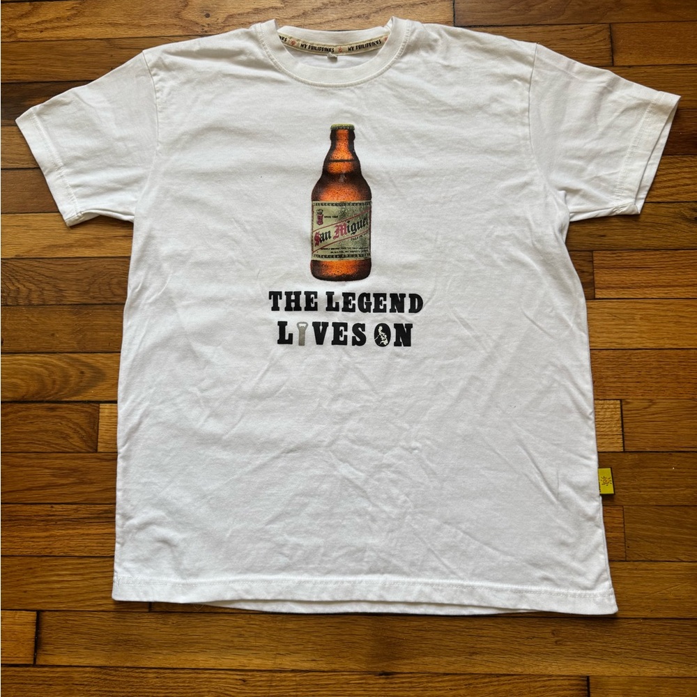 The Legend Lives On White Graphic T-Shirt